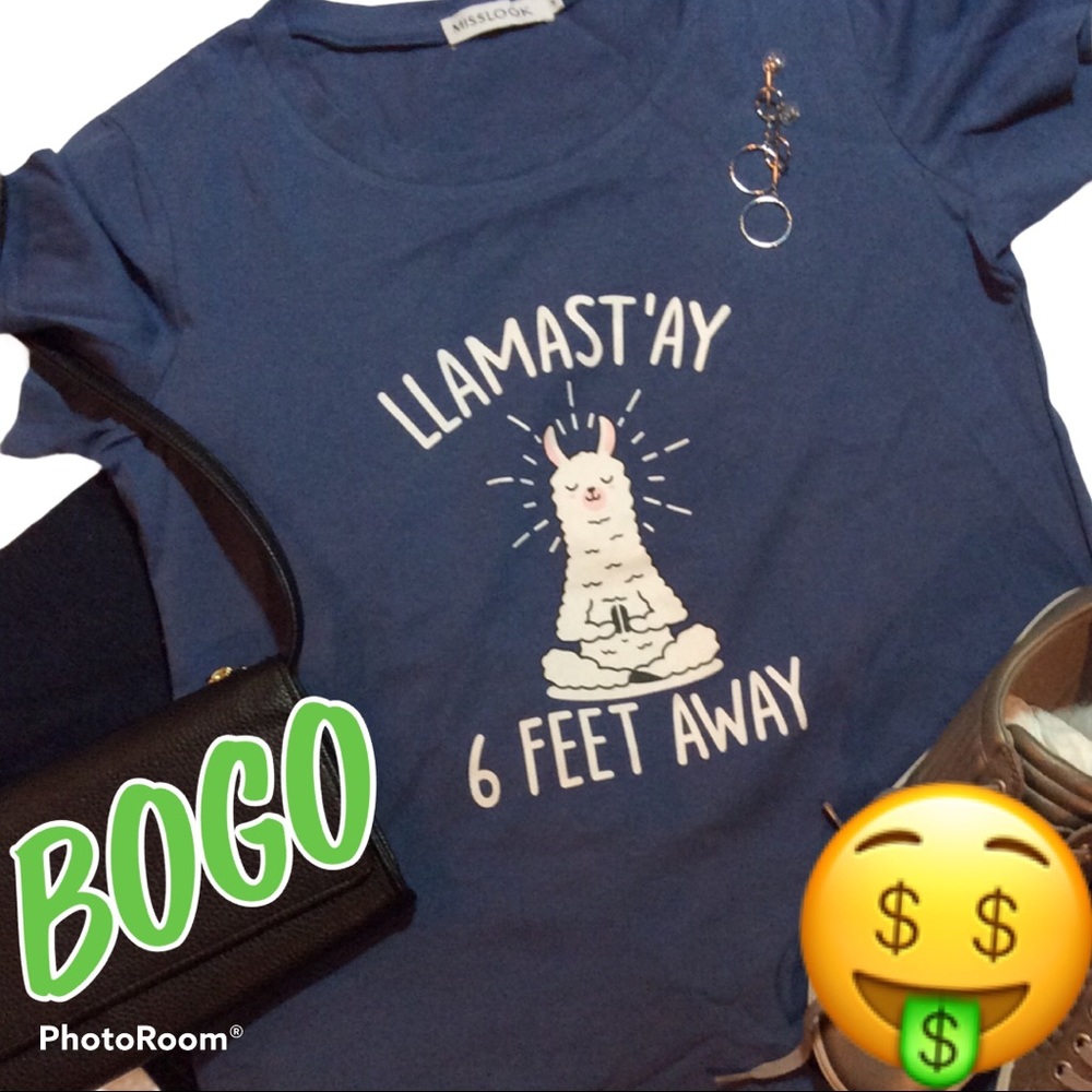 BOGO Blue Graphic Print T-shirt